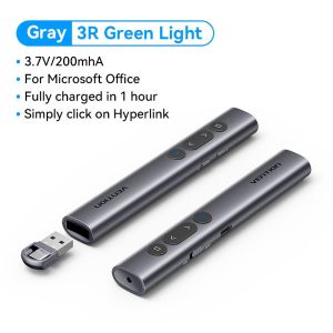 Wireless Presentation Remote Clicker Green / Red Light Pointer USB Powerpoint PPT Pen for Office /Window