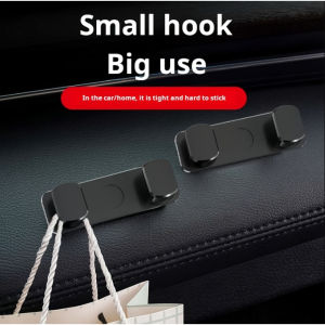 Mini Dual Hook Hanger Car Double Hidden Self Adhesive Plastic Bag Purse Phone Holder Organizer