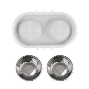 Reusable Silicone Pet Dish Mold For Cement Resin Crafts Flexible Heat Resistant Cats Dog Bowl Making Accessories