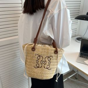 Túi Xách Đan Rơm Phong Cách Retro Thời Trang Đi Biển Mùa Hè