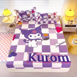 Cadar Murah Fitted Bed Sheet Sanrio Kuromi Hello Kitty Fittedsheet Single Bed Sheet Queen Bed Cover King Mattress Protector Cadar Kartun Kanak