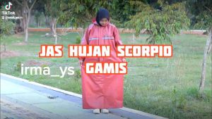 JAS HUJAN GAMIS MUSLIMAH TEBAL KARET LENTUR