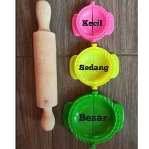 3 Pcs Cetakan Kue Pastel Pangsit Cireng isi Plus Rolling Kayu Jumbo 30cm
