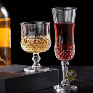Diamond Embossed Glass/Red Wine Glass/Brandy Glass/Champagne Glass/钻纹浮雕玻璃杯/钻纹高脚红酒杯/ 轻奢风/ 香槟白兰地水晶玻璃酒杯