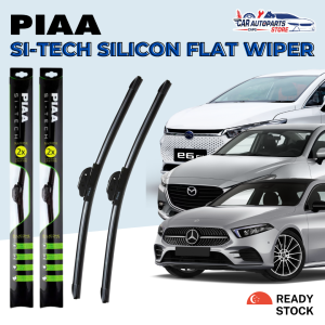 PIAA Si-tech Silicone Flat Wiper Blade | Premium Front Windscreen Car Wiper with Multi-Adaptors