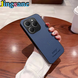 Jingsanc Cho Tecno Spark 20 Pro vỏ điện thoại da Retro Da Vỏ Máy Ảnh Bảo Vệ Kinh Doanh bo góc vỏ lưng chống sốc A56-1