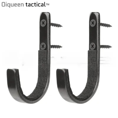 [Fast Shipping] 2Pcs Stainless Steel J Shape Wall Mount Storage Rack for Ri-fle Shot G-un Ri-fle Shot g-un Hangers for Outdoor Hunting Accessories