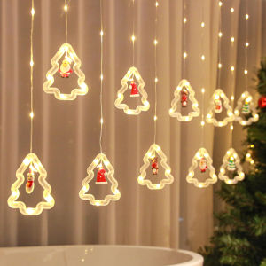 Christmas lights ring curtain lights