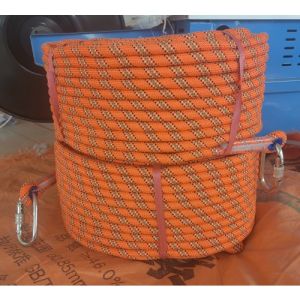 16mm*50/100m  climbing rope/static rope/safety rescue rope/fire rope with 2 climbing buckles