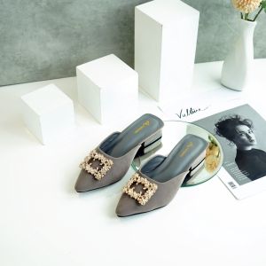 Sandal Wanita Heels Mules Natalie Hak 3 Cm