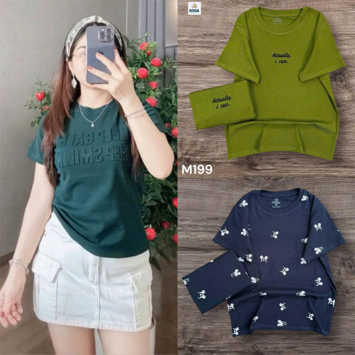 Bộ sưu tập áo thun babytee DOGA màu XANH trẻ trung, năng động, chất ...