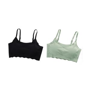 2Pcs/Set Seamless Push-Up Bras Women Padded Underwear No Steel Ring Soft Lingerie