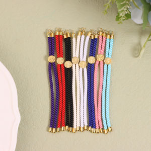[haoh] 5pcs nylon xoắn dây vòng đeo tay dây có thể điều chỉnh bện dây cho Diy Vòng đeo tay đồ trang sức làm
