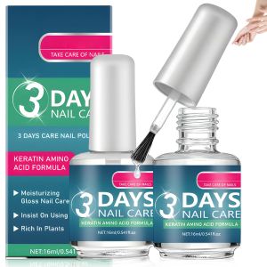 3 Days Nail Care - Keratin Amino Acid Nail Care for Dry Weak Fragile Nails Strengthening & Hydrating (16ml 2pcs)