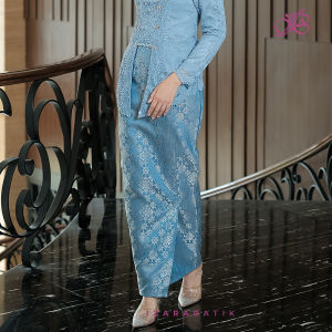 IZARABATIK - Rastri Denim Kebaya Kutubaru Set Kebaya Batik Modern Couple Wisuda Lamaran Full Payet Tunangan Kondangan Bridesmaid