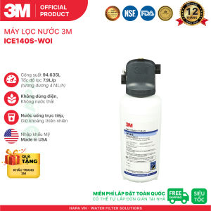 Máy Lọc Nước 3M ICE140S-WOI HF40-S Chuẩn Uống Trực Tiếp Từ Vòi Không Nước Thải Không Điện Nhập Khẩu Mỹ - Hàng Chính Hãng 3M