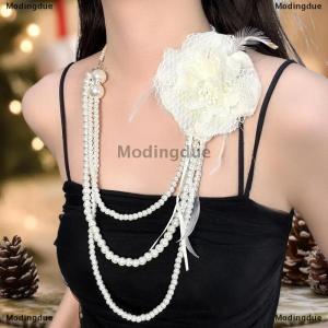 [COD] Modingdue Multi-Layer Long Necklace Rose Flower Design Sweater Chain Jewelry Accessories For Women