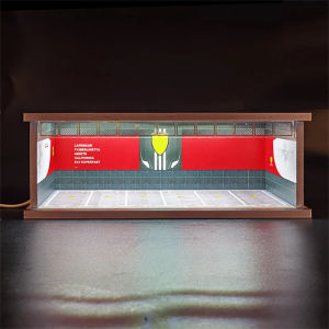 2024Xufan 1/64 Car Garage Diorama atures Models Building Scene Model with Lights 1:64 Diorama Building Scene Model Parking Lot