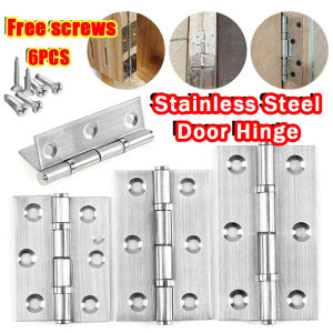 Hinges with Screws (2pcs) Door Hinges Stainless Steel Hinge for Door