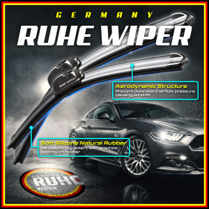Ruhe Wiper Toyota Alphard ANH10 2002 - New Present Original High Quality Soft Silicone Car Wiper Silicon Kereta Wischer Windshield OEM Wiper Blade Glass Effervescent Cleaner Car Accessories Aksesori Wiper Kereta Viper (1 Sets)