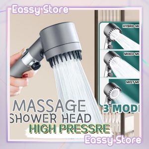 Massagable High Pressure 4 IN 1 Shower Head With Filter 3 Mode Adjustable Water Saving Removable Handheld Shower Head