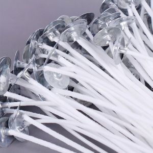 Set 50 Tim NếnBấc Nến đã nhúng sáp và kẹp đế sẵnnguyên liệu làm nến bơnến thơm CINDY YG