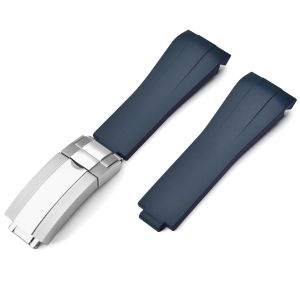 NATOBELT FKM Fluorine Rubber Watchband For Rolex Strap For OYSTERPERPETUAL Datejust 41mm Dial Air King Wristband Slider Buckle