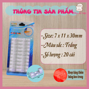 Bộ 16/ 20 Nẹp Dán Tường Cố Định Dây Điện Chống Rối - Kẹp Giữ Dây Cáp Sạc (Có tặng thêm Keo Dán 3M)