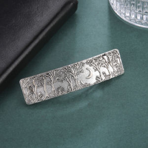 SKYRIM Golden Hair Clip(Forest Crescent Moon )Stainless Steel Vintage Women Girls Fashionable Hair Clip