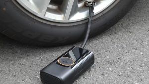 Tire Inflator Portable Air Compressor Portable Cordless Mini Air Pump with Digital Pressure Gauge Inflator 150PSI Fast Inflation and Automatic Closing Function Tire Pump Suitable for Car Motorcycle Bicycle Ball