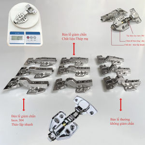 Bản Lề Giảm Chấn Inox 304 Dày 2.5mm Với Tính Năng Giảm Chấn Cho Cánh Tủ Quần Áo Tủ Bếp Tủ Giày