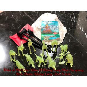 Hàng sẵn Trứng Khủng Long to Khai Quật 12 con Khung Long Mini Dạ quang Phát Sáng