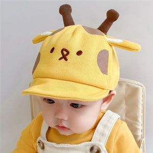 Baby Hat Spring and Autumn Duck Tongue Hat Mens and Womens Baby Baseball Hat Cute Corduroy Sun Hat Childrens Sunshade Hat