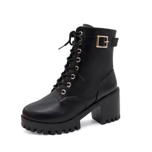 MIA Boots for Women Mid-Calf Thick Heel 9cm Makapal Style Footwear