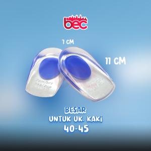 [BEC] Bantalan Tumit Silikon Reuseable 1 Pasang | Silikon Tumit Kaki | Insole Gel Silicone Tumit