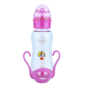 ALGO 8265 BOTOL SUSU BAYI 260ML DENGAN PEGANGAN DAN TUTUP KERINCING MAINAN BABY FEEDING BOTTLE UNTUK USIA BAYI 6 BULAN KE ATAS MURAH UNIK BERKUALITAS BPA FREE BISA DIREBUS DAN MUDAH DICUCI