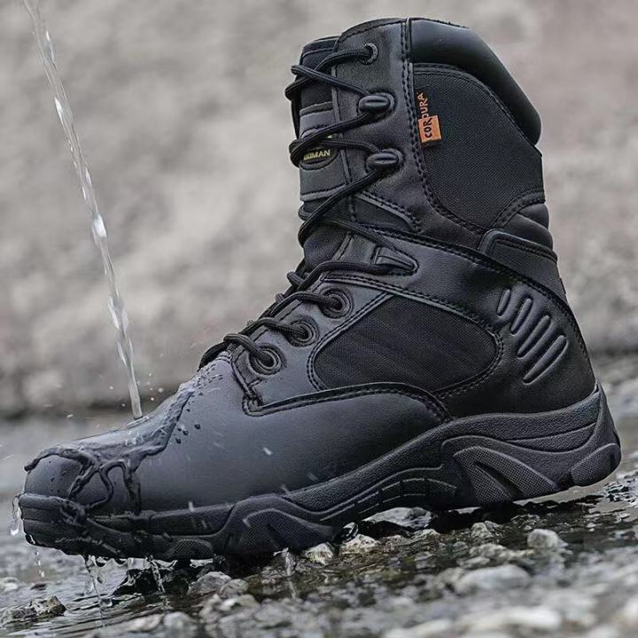 DELTA High Cut Tactical Boots Side Zip Combat Boots Outdoor