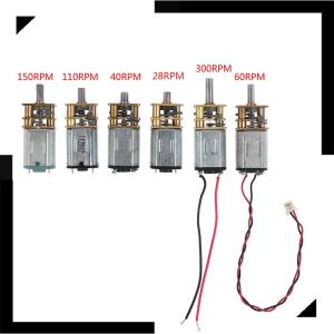 ❣💕WonderfulBuyinge มอเตอร์เกียร์ N20ขนาดเล็กแบบ DIY มอเตอร์เกียร์โลหะความเร็วช้า