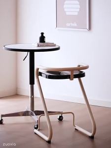 Sacesr Modern Bar Stool Metal Frame Armrest Anti Slip Foot Pads Breakfast Stool Kitchen Dining Room Bar Stools Simple Luxury Home Decor 8N6Y2