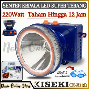 Senter Kepala Super Terang Kiseki Ck-X13D / Senter Kepala Selam 220 Watt / Senter Kepala 220 Watt Super Terang / Senter Kepala Anti Air / HeadLamp Super Terang / HeadLamp 220 Watt ~ NOS