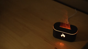 LED Flame Essential Oil Diffuser | Color-Changing Light & Quiet Operation USB Power Relaxing Aromatherapy & Home Decor