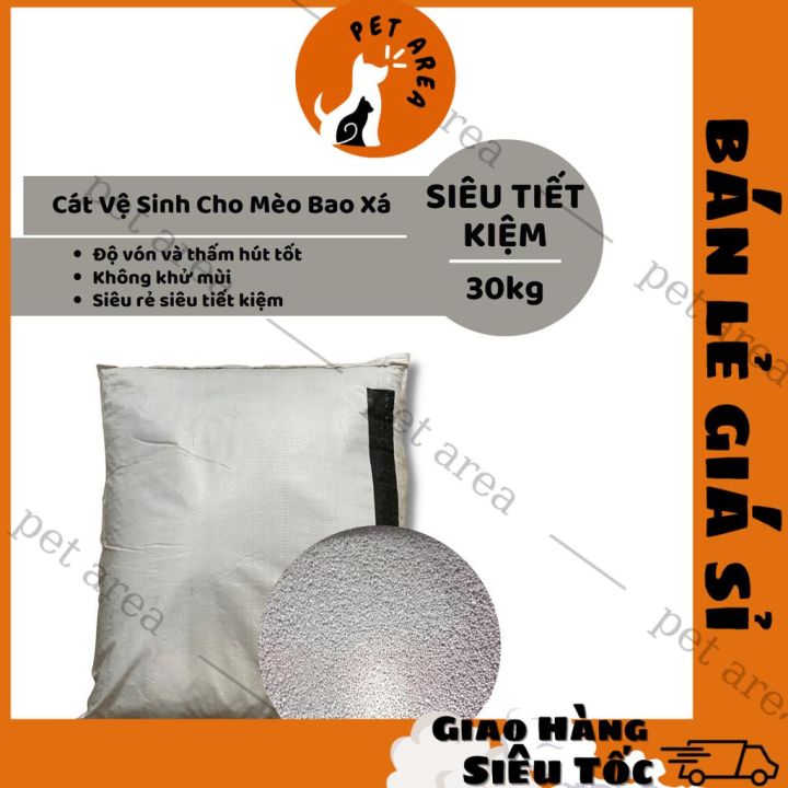 Cát Vệ Sinh Cho Mèo Bao Xá 30kg Siêu Tiết Kiệm, Cát Mèo 30kg Hàng Việt Nam