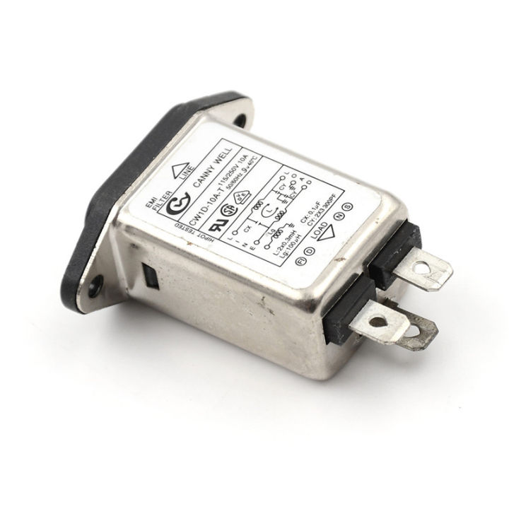 CW1D-10A-T EMI RFI Power Line Noise Filter – AC 250V 10A – Suppressor