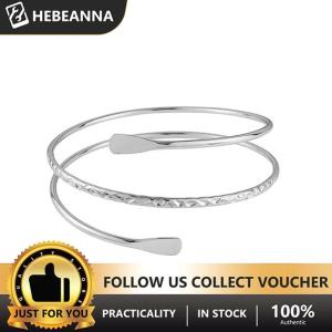 hebeanna Fashion Arm Bracelet for Women Girls Mental Open Upper Arm Bangle Bracelet Simple Adjustable Armlet Armband