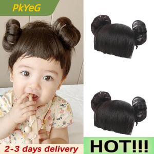 PkYeG Baby Wig Braid Hairband wig for kids baby headband baby hair Children Bangs Head Buckle COS Hair Accessories Baby