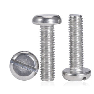 M3 M4 GB67 304 A2-70 Stainless Steel Metric Threaded Slotted Round Pan Head Machine Screw Bolt