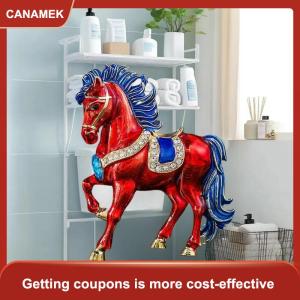 【CANAMEK】 Tinh Tế Rhinestone Chạy Ngựa Trâm Cài Cho Phụ Nữ Người Đàn Ông 4-Màu Men Động Vật Trâm Pins Năm của Ngựa Đảng Đồ Trang Sức Quà Tặng