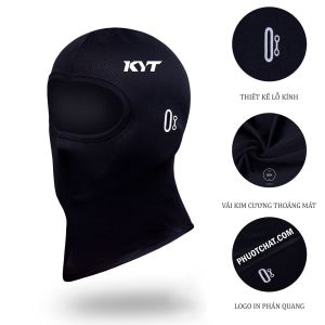 Khăn ninja KYT F2khăn trùm đầu KYT F2 vải kim cương thoáng mát cao cấp