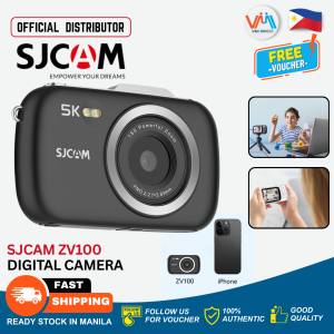 Orig SJCAM ZV100 Portable 5K Digital Camera Video Camcorder 80MP 2.8 Inch IPS Screen Auto Focus 18X Zoom Anti-shake Face Detect Built-in Flash CCD Perfect Recording Camera Gift for Teens for vlogging photoshoot