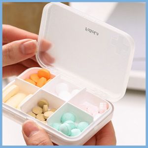 FaSoLa Small Pocket Travel Pill Organizer Vitamin Dispenser 6 Compartments